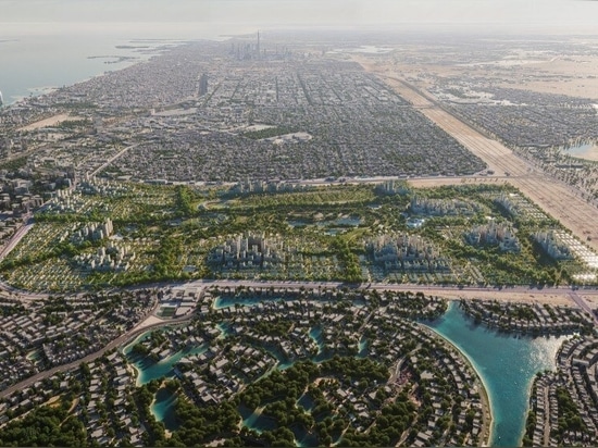 BIG tisse des parcs verts à travers des quartiers semblables à des îles dans le cadre de son futur plan directeur à Dubaï