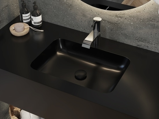 Lavabo mural simple en Corian® profond Orion