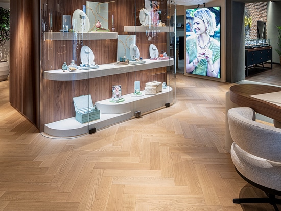 Dennebos Flooring sol à chevrons de première qualité en couleur M.716