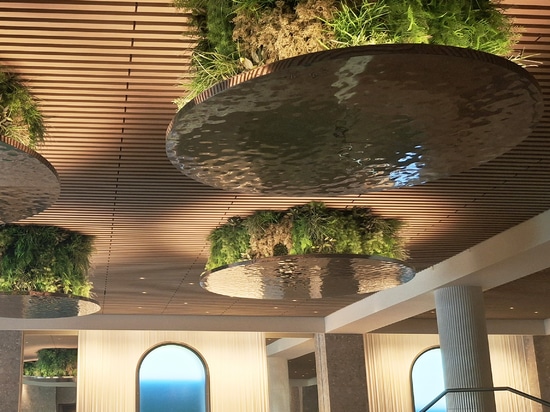 Îlots flottants en acier inoxydable 316 pour l'hôtel Mioni Pezzato