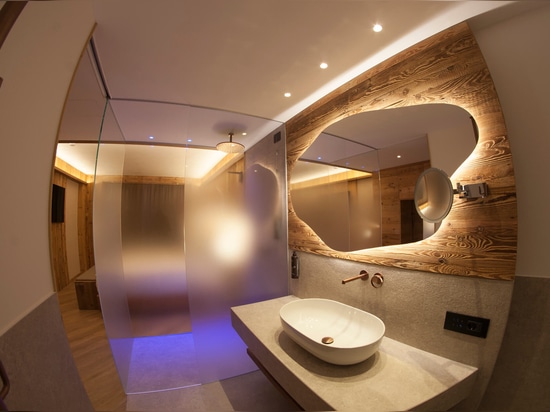 Conception de l'éclairage intérieur, Hôtel Mirabello - Photo © Manrico dell'Agnola