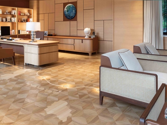 Parquet artistique sur mesure en Chine : le projet Route de la Soie