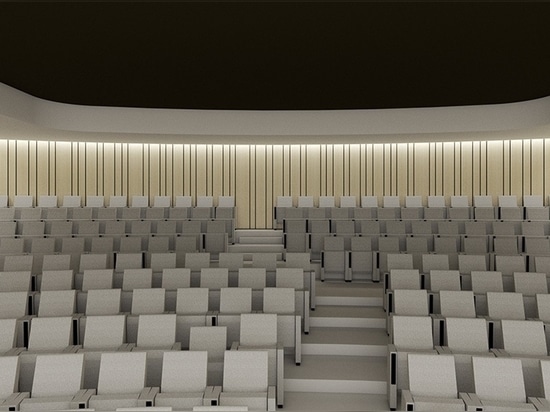 Revêtement acoustique en bambou au nouveau siège de la Fondation Mutua Madrileña