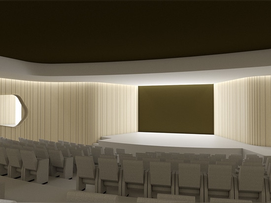 Revêtement acoustique en bambou au nouveau siège de la Fondation Mutua Madrileña