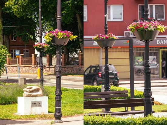 Tours fleuries et jardinières suspendues : l'exemple de Prabuty
