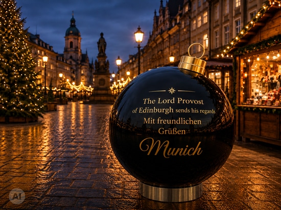 Boules de Noël XXL personnalisées : un cadeau unique pour les villes jumelées