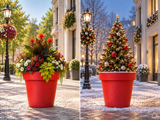 Des fleurs d'été aux décorations de Noël : une métamorphose au fil des saisons