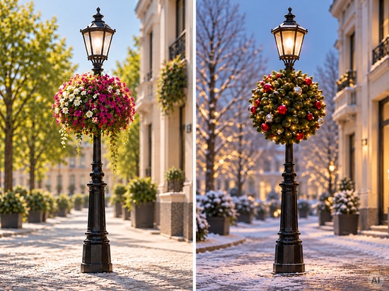 Des fleurs d'été aux décorations de Noël : une métamorphose au fil des saisons
