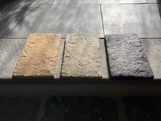 Exemple de trois teintes pour le dallage Espelette