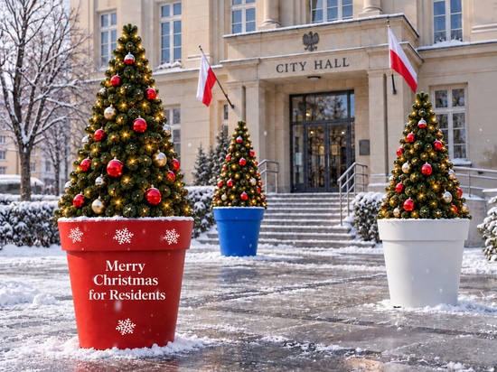 Des décorations de Noël pleines de sens : des boules de Noël XXL porteuses d'un message