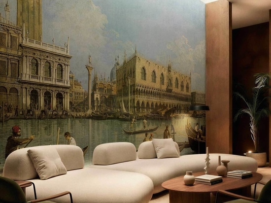 Canaletto, Vue du bassin de Saint-Marc depuis la Punta della Dogana, 1740-1745 - Mise en scène d'intérieur