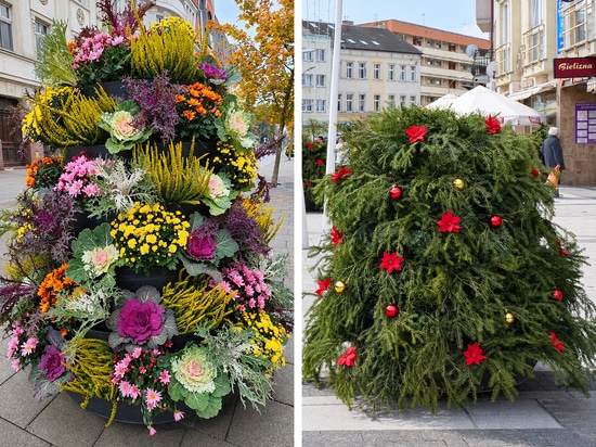 Les tours florales d'automne : l'exemple de Świnoujście