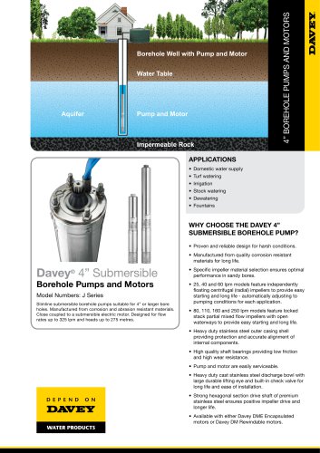 4 Inch Borehole Pumps and Motors