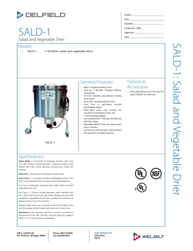 SALD-1 Salad and Vegetable Drier