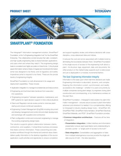 SmartPlant Foundation Product Sheet