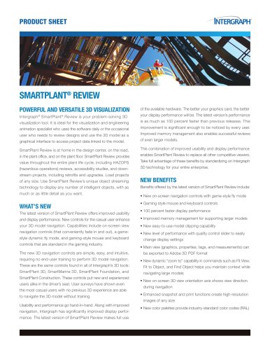 SmartPlant Review Product Sheet