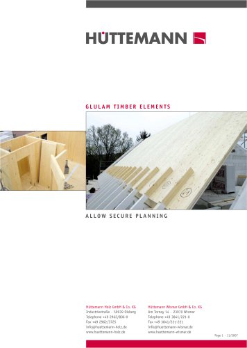 GLULAM TIMBER ELEMENTS