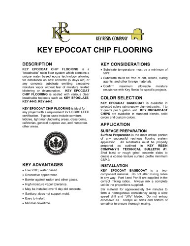 KEY EPOCOAT CHIP FLOORING