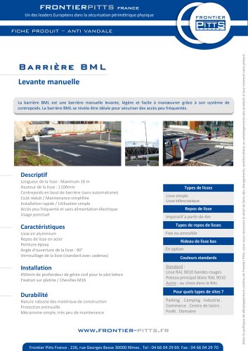 Barrière manuelle BML