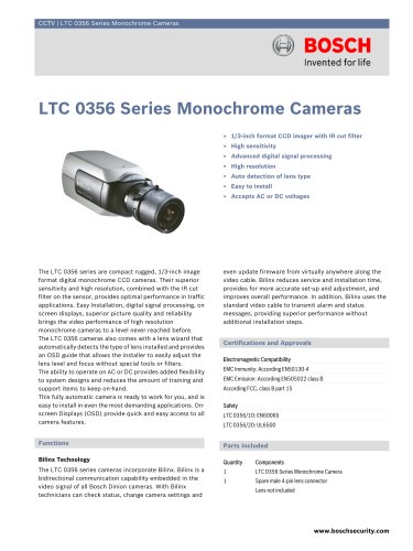 LTC 0356 Series Monochrome Cameras 