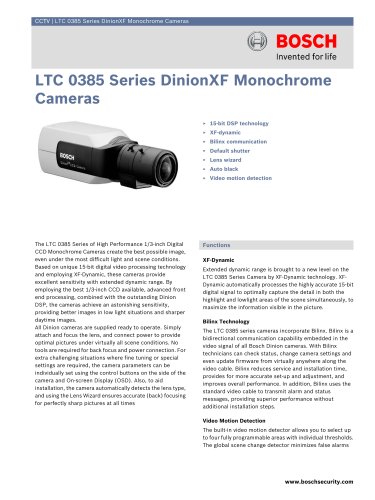 LTC 0385 Series DinionXF Monochrome Cameras 