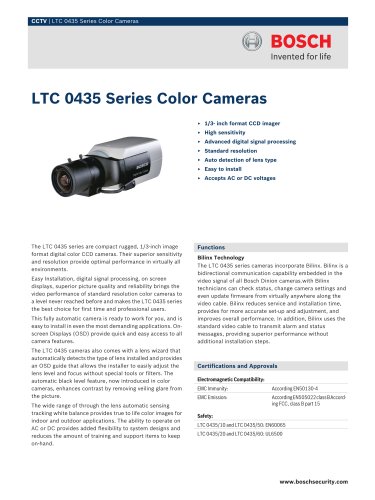 LTC 0435 Series Color Cameras 