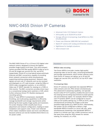 NWC-0455 Dinion IP Cameras 