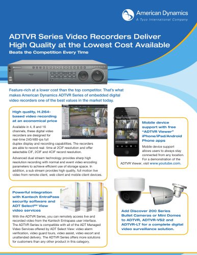 ADTVR Comparison Brochure