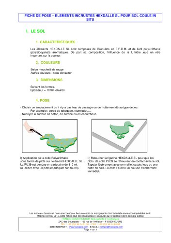 ELEMENTS INCRUSTES HEXDALLE SL POUR SOL COULE IN