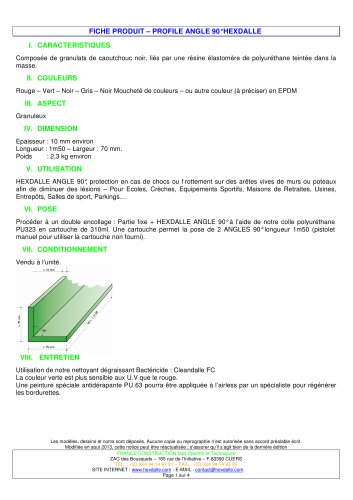 PROFILE ANGLE 90° HEXDALLE®