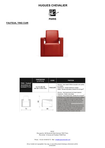 FAUTEUIL YING CUIR