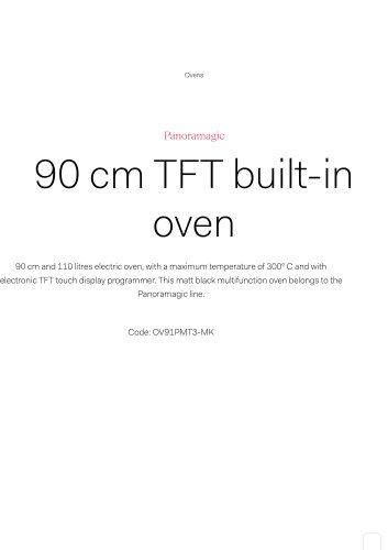 90 cm TFT built-in oven - ILVE