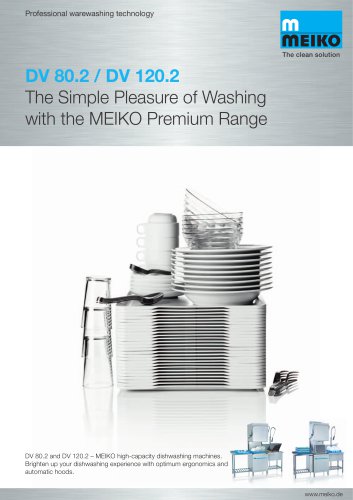 Catalogue Hood-type glass and-dishwashing machines Premium-line DV Series