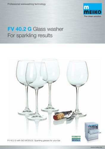 Catalogue Undercounter glass and dishwashing machines Premium-line FV 40.2 G