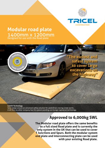 Modular road plate