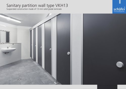 WC partition: Suspended construction VKH