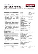 Technical Datasheet ISOFLEX-PU 600