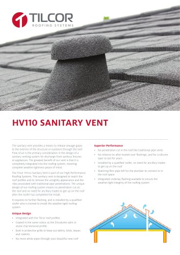 HV110 SANITARY VENT