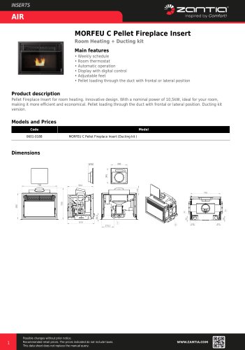 MORFEU C Pellet Fireplace Insert