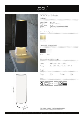 ARIANE Standing table lamp