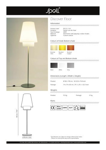 DISCOVER FLOOR Standing light shade