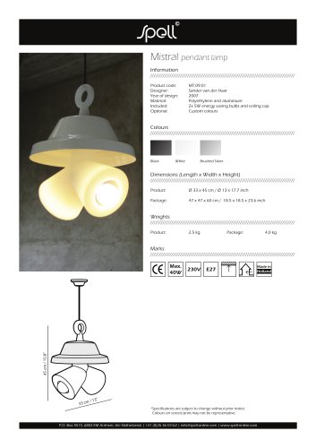 MISTRAL Pendant lamp