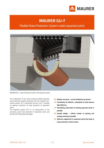 MAURER GU-f - Flexible Noise Protection-System under expansion joints