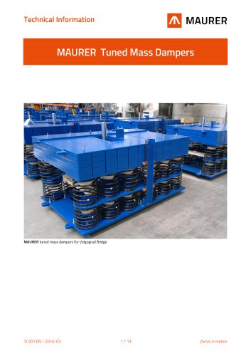 MAURER Tuned Mass and Viscous Dampers