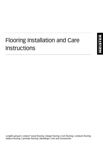 Flooring Installation and Care Instructions