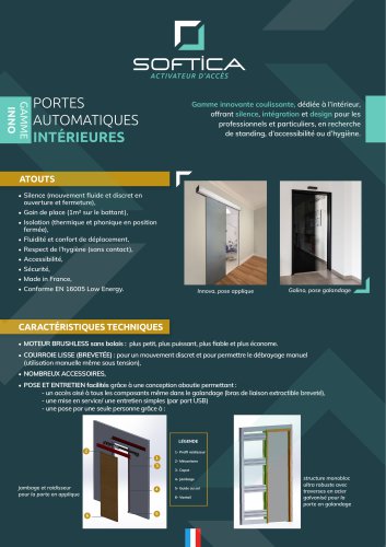 Portes automatiques d'intérieur