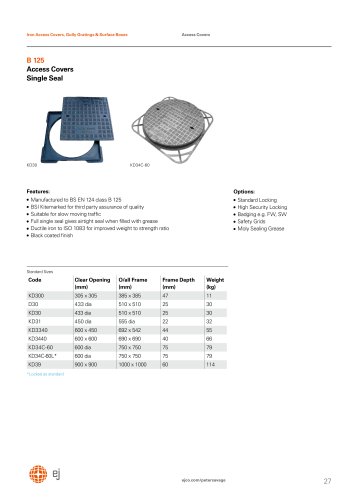 B 125 Access Covers