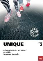 Bergo Unique - Dalles caillebottis « Anywhere » recyclable. Sans clous. Sans colle.