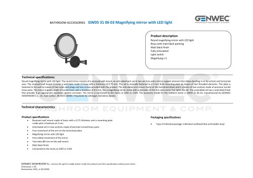 GW05 31 06 03 Magnifying mirror with LED light