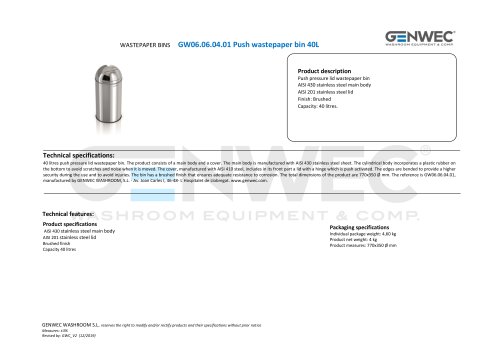 GW06.06.04.01 Push wastepaper bin 40L